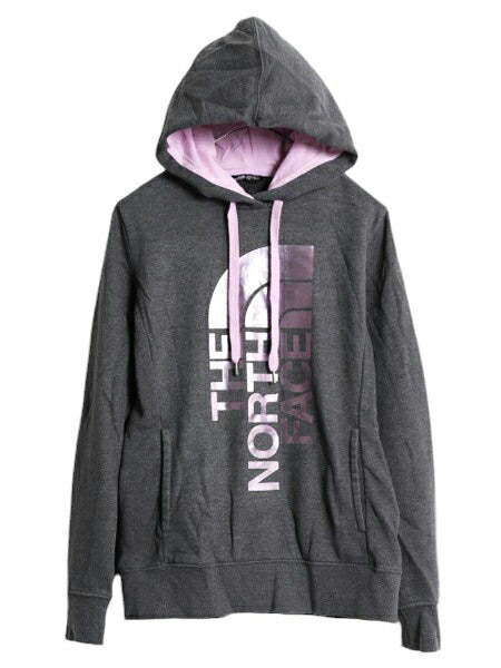 ノースフェイス プリント スウェット フード パーカー レディース М The North Face プルオーバー 裏起毛 トレーナー アウトドア ツートン