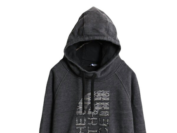 ノースフェイス スウェット フード パーカー レディース S The North Face プルオーバー 裏起毛 アウトドア ハイネック ロゴ 刺繍 ツートン