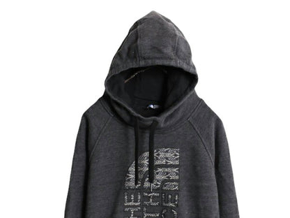 ノースフェイス スウェット フード パーカー レディース S The North Face プルオーバー 裏起毛 アウトドア ハイネック ロゴ 刺繍 ツートン