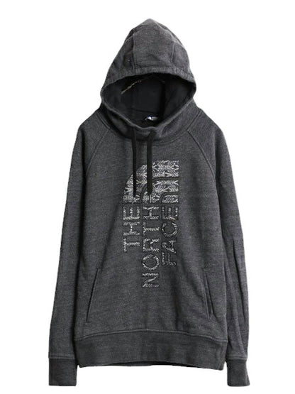 ノースフェイス スウェット フード パーカー レディース S The North Face プルオーバー 裏起毛 アウトドア ハイネック ロゴ 刺繍 ツートン