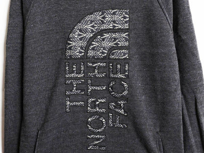 ノースフェイス スウェット フード パーカー レディース S The North Face プルオーバー 裏起毛 アウトドア ハイネック ロゴ 刺繍 ツートン