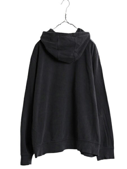 US企画 ノースフェイス プリント スウェット フード パーカー メンズ XL 古着 The North Face トレーナー スエット プルオーバー ブラック