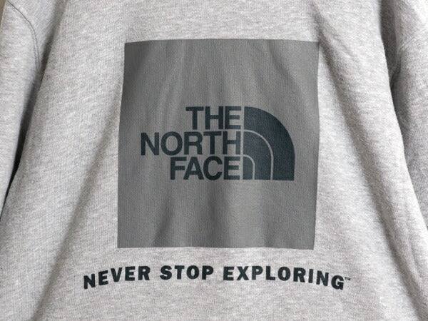US企画 ノースフェイス 両面 プリント スウェット フード パーカー メンズ L 古着 The North Face 裏起毛 トレーナー プルオーバー グレー