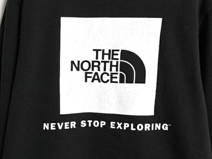 ノースフェイス 両面 プリント スウェット フード パーカー レディース М / 古着 The North Face トレーナー アウトドア プルオーバー 黒
