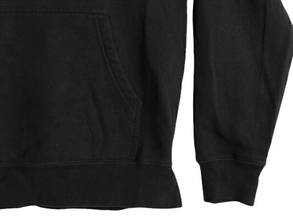 ノースフェイス プリント スウェット フード パーカー メンズ L 古着 The North Face アウトドア プルオーバー 裏起毛 トレーナー ブラック