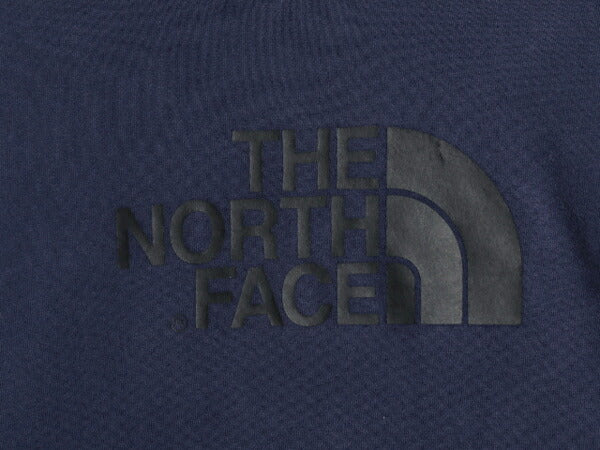 US企画 ノースフェイス プリント スウェット フード パーカー メンズ L 古着 The North Face プルオーバー トレーナー アウトドア ネイビー