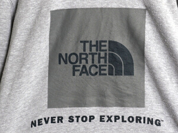 US企画 ノースフェイス プリント スウェット フード パーカー メンズ S / 古着 The North Face 裏起毛 トレーナー 灰 プルオーバー グレー