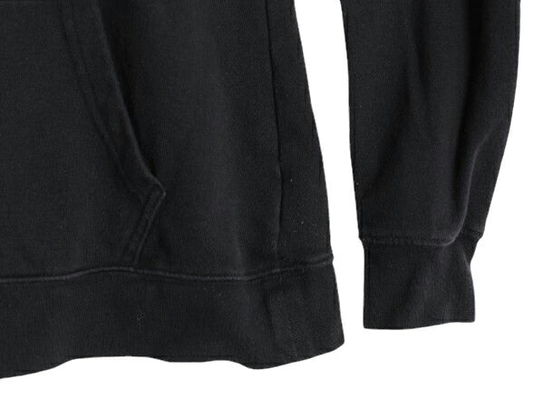 US企画 ノースフェイス 両面 プリント スウェット フード パーカー レディース S 古着 The North Face プルオーバー 裏起毛 トレーナー 黒