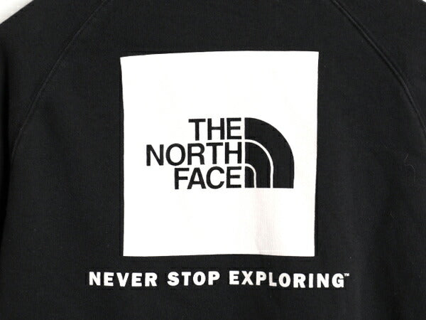 US企画 ノースフェイス 両面 プリント スウェット フード パーカー レディース S 古着 The North Face プルオーバー 裏起毛 トレーナー 黒