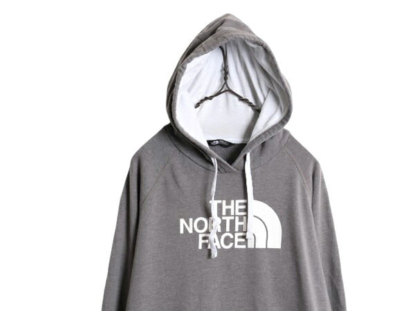 ノースフェイス プリント スウェット フード パーカー レディース XL The North Face プルオーバー 裏起毛 トレーナー アウトドア ツートン