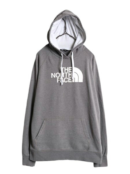 ノースフェイス プリント スウェット フード パーカー レディース XL The North Face プルオーバー 裏起毛 トレーナー アウトドア ツートン