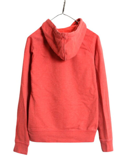 ノースフェイス スウェット フード パーカー レディース S 古着 The North Face 前V プルオーバー 裏起毛 アウトドア ロゴ 刺繍 トレーナー
