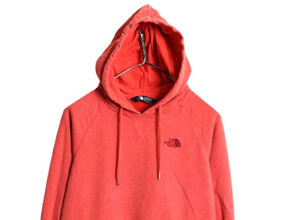 ノースフェイス スウェット フード パーカー レディース S 古着 The North Face 前V プルオーバー 裏起毛 アウトドア ロゴ 刺繍 トレーナー
