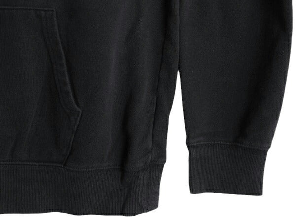 ノースフェイス プリント スウェット フード パーカー メンズ L 古着 The North Face プルオーバー 裏起毛 トレーナー アウトドア ブラック