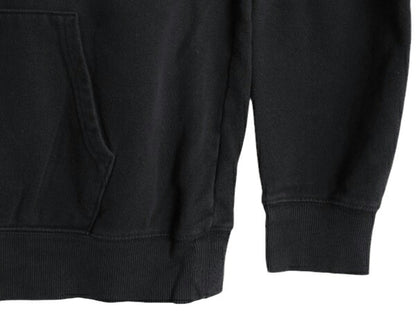 ノースフェイス プリント スウェット フード パーカー メンズ L 古着 The North Face プルオーバー 裏起毛 トレーナー アウトドア ブラック