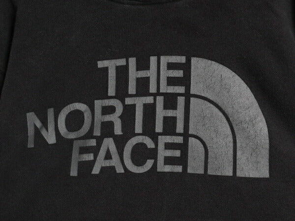 ノースフェイス プリント スウェット フード パーカー メンズ L 古着 The North Face プルオーバー 裏起毛 トレーナー アウトドア ブラック