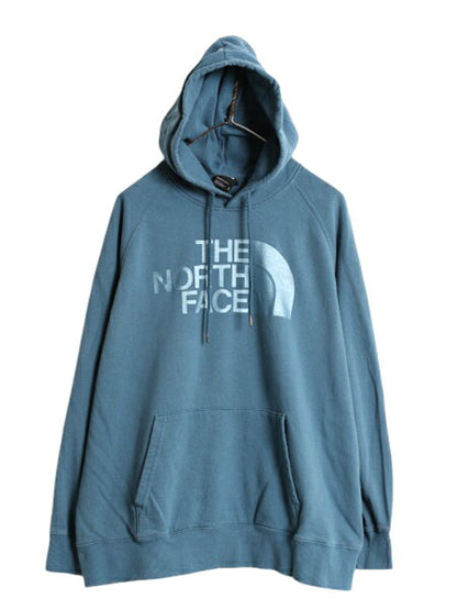 ノースフェイス プリント スウェット フード パーカー レディース XL / 古着 The North Face 裏起毛 トレーナー プルオーバー アウトドア