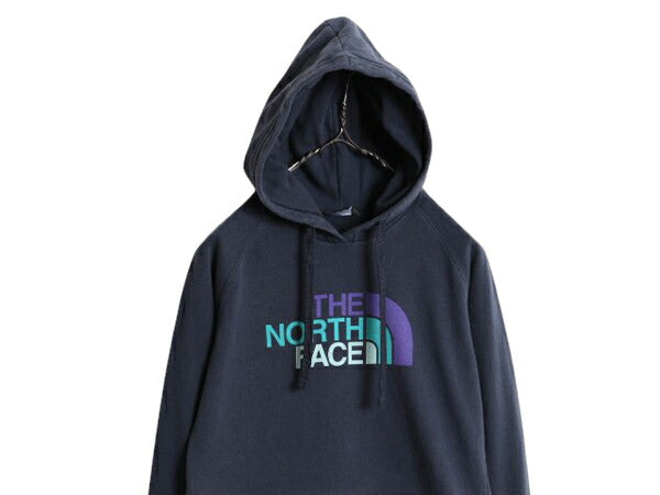 US企画 ノースフェイス プリント スウェット フード パーカー レディース S / The North Face アウトドア トレーナー 裏起毛 プルオーバー
