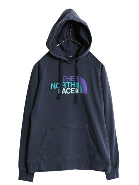 US企画 ノースフェイス プリント スウェット フード パーカー レディース S / The North Face アウトドア トレーナー 裏起毛 プルオーバー