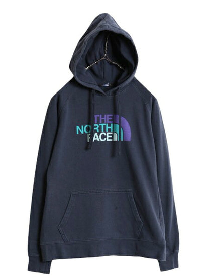 US企画 ノースフェイス プリント スウェット フード パーカー レディース S / The North Face アウトドア トレーナー 裏起毛 プルオーバー