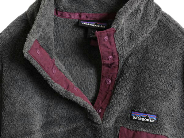 19年製 パタゴニア リツール スナップT プルオーバー ジャケット レディース L / 古着 Patagonia フリース アウトドア ブルゾン ハイネック