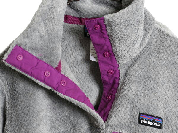 13年製 パタゴニア リツール スナップT プルオーバー ジャケット レディース XS / Patagonia フリース アウトドア ブルゾン ハイネック 灰