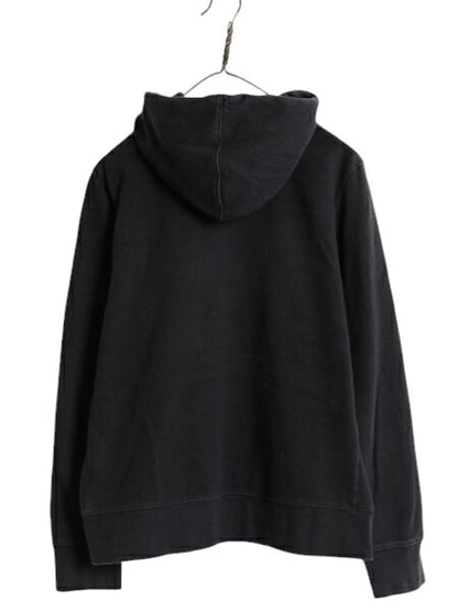 ノースフェイス プリント スウェット フード パーカー レディース L / 古着 The North Face アウトドア トレーナー 裏起毛 プルオーバー 黒