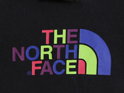 ノースフェイス プリント スウェット フード パーカー レディース L / 古着 The North Face アウトドア トレーナー 裏起毛 プルオーバー 黒