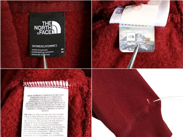 US企画 ノースフェイス 両面 プリント スウェット フード パーカー レディース M 古着 The North Face プルオーバー トレーナー アウトドア