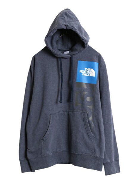 ノースフェイス プリント スウェット フード パーカー メンズ XL The North Face 裏起毛 トレーナー プルオーバー アウトドア 大きいサイズ