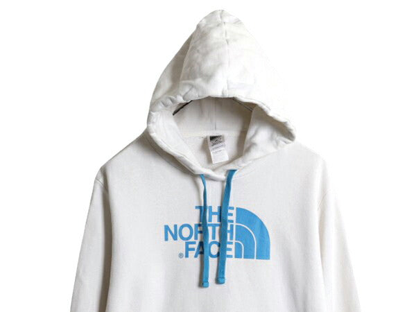 ノースフェイス プリント スウェット フード パーカー レディース L The North Face プルオーバー 裏起毛 トレーナー アウトドア ホワイト