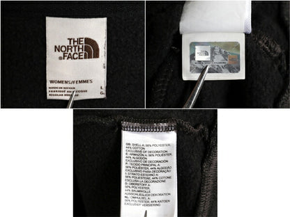 ノースフェイス フルジップ スウェット フード パーカー レディース L / The North Face アウトドア トレーナー 裏起毛 ワンポイント 濃灰