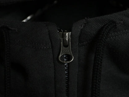 ノースフェイス フルジップ スウェット フード パーカー レディース L / The North Face アウトドア トレーナー 裏起毛 ワンポイント 濃灰