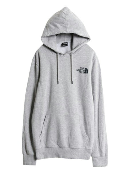 US企画 ノースフェイス プリント スウェット フード パーカー メンズ М / 古着 The North Face 裏起毛 トレーナー 灰 プルオーバー グレー