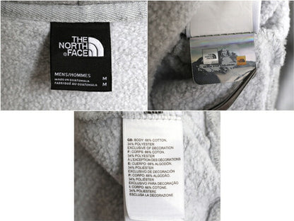 US企画 ノースフェイス プリント スウェット フード パーカー メンズ М / 古着 The North Face 裏起毛 トレーナー 灰 プルオーバー グレー