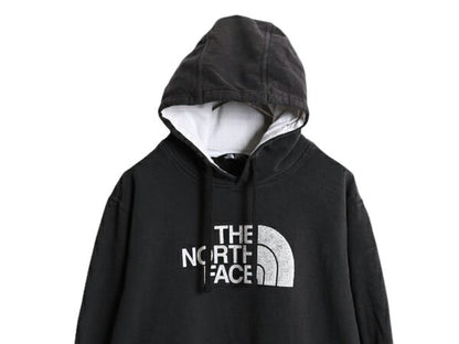 US企画 ノースフェイス プリント スウェット フード パーカー メンズ XL The North Face トレーナー アウトドア プルオーバー ツートン 黒