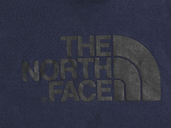 ノースフェイス プリント スウェット フード パーカー メンズ L 古着 The North Face プルオーバー 裏起毛 トレーナー アウトドア ネイビー