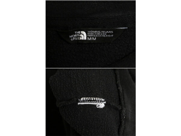 ノースフェイス プリント スウェット フード パーカー レディース М The North Face アウトドア プルオーバー 裏起毛 トレーナー 黒 薄手