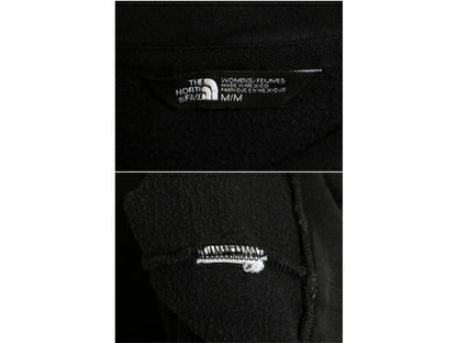 ノースフェイス プリント スウェット フード パーカー レディース М The North Face アウトドア プルオーバー 裏起毛 トレーナー 黒 薄手