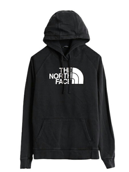ノースフェイス プリント スウェット フード パーカー レディース М The North Face アウトドア プルオーバー 裏起毛 トレーナー 黒 薄手