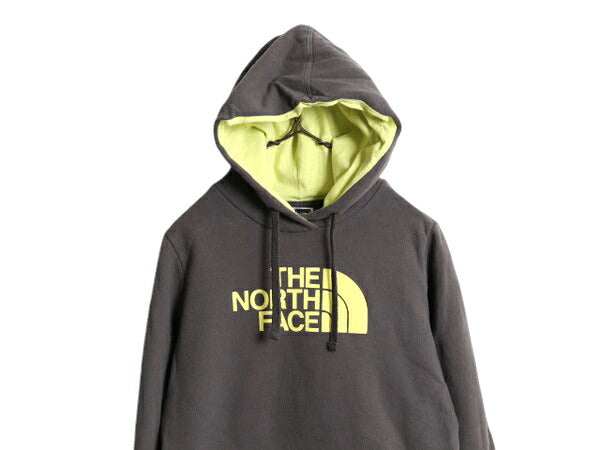 US企画 ノースフェイス プリント スウェット フード パーカー レディース М / The North Face プルオーバー 裏起毛 トレーナー ツートン
