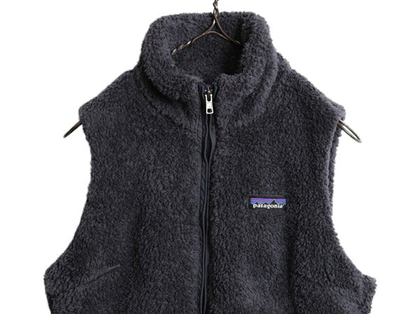 18年製 パタゴニア ロスガトス フリース ベスト レディース S 古着 Patagonia 毛長 パイル ボア 重ね着 フルジップ アウトドア ハイネック