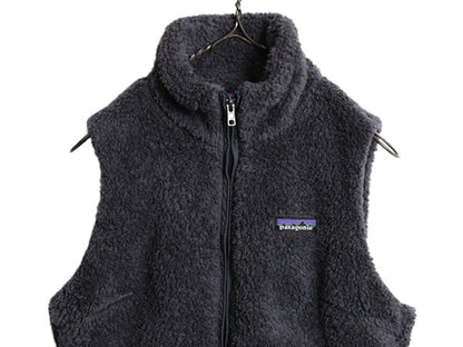 18年製 パタゴニア ロスガトス フリース ベスト レディース S 古着 Patagonia 毛長 パイル ボア 重ね着 フルジップ アウトドア ハイネック