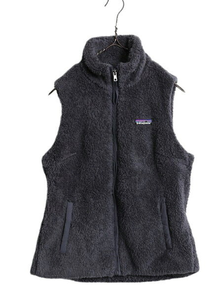 18年製 パタゴニア ロスガトス フリース ベスト レディース S 古着 Patagonia 毛長 パイル ボア 重ね着 フルジップ アウトドア ハイネック