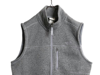 US企画 ノースフェイス ゴードン ライオンズ フリース ベスト メンズ М The North face アウトドア フルジップ 重ね着 前開き セーター 灰