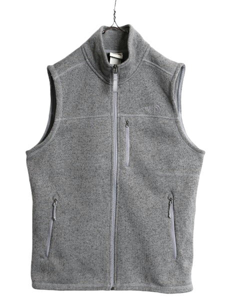 US企画 ノースフェイス ゴードン ライオンズ フリース ベスト メンズ М The North face アウトドア フルジップ 重ね着 前開き セーター 灰