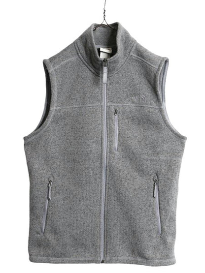 US企画 ノースフェイス ゴードン ライオンズ フリース ベスト メンズ М The North face アウトドア フルジップ 重ね着 前開き セーター 灰