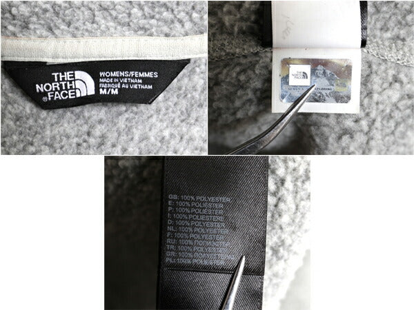 US企画 ノースフェイス フリース パーカー ジャケット レディース М / The North face ジャンパー フルジップ セーター ハイネック グレー