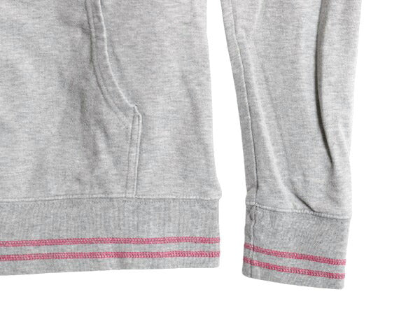 ノースフェイス フルジップ スウェット パーカー レディース L / 古着 The North Face 灰 アウトドア トレーナー ストレッチ 裏起毛 グレー
