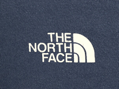 US企画 ノースフェイス 両面 プリント スウェット フード パーカー メンズ L The North Face 裏起毛 トレーナー スエット プルオーバー 青